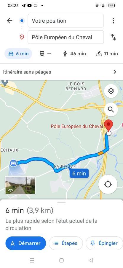 Gite Independant Avec Grand Parking Exterieur Sargé Les Le Mans Exteriör bild